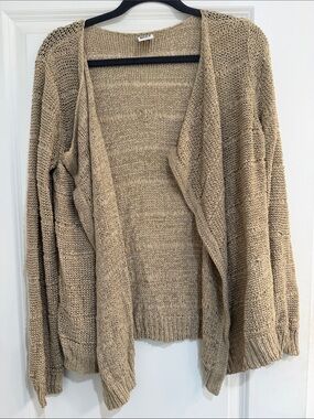 Vero Moda Beige Open-Front Knit Cardigan